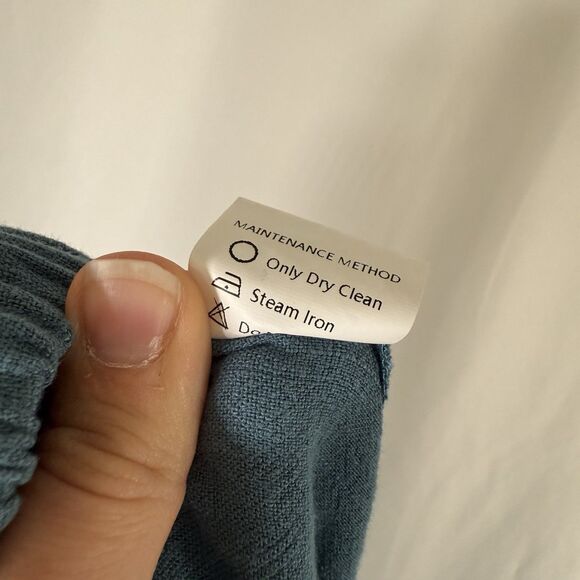 Tarse Pants Women's Medium Green Pull On Drawstring Cargo Pockets Linen - Picture 9 of 12